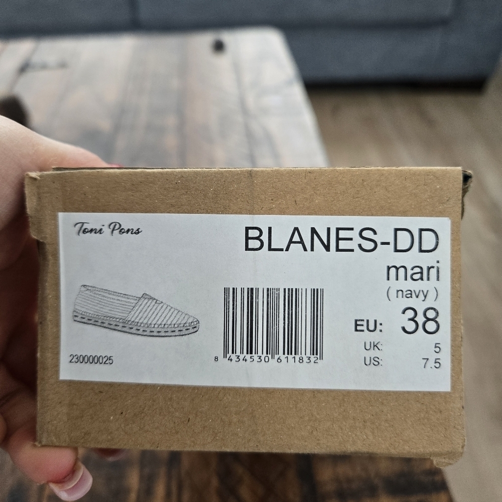 TONI PONS - "Blanes DD" Classic unisex espadrille. Size US Women 7.5. Navy. New. - Picture 7 of 7